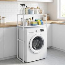Estante Lavanderia Multiuso 2 Prateleiras Metal Reforçado Organizador Área De Serviço 132cm Altura