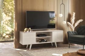 Estante Lisboa para TV até 55 polegadas - Calacata/Off White - Madetec
