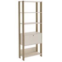 Estante Livreiro 1 Porta 166x63 Cm Arly Carvalho Off White Estante Livreiro 1 Porta 166x63 Cm Arly Carvalho Off White