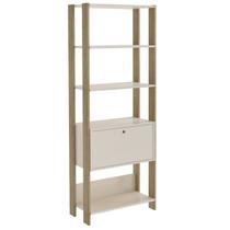 Estante Livreiro 1 Porta 166X63 cm Carvalho Off white ARLY - Milani Store