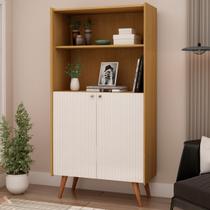 Estante Livreiro 2 Portas Vértice Cinamomo/Branco Estante Livreiro 2 Portas Vértice Cinamomo/Branco