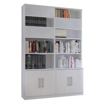 Estante Livreiro 4 Portas 10 Prateleiras Branco Mpozenato