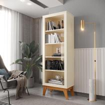 Estante Livreiro 4 Prateleiras com Pés em MDF Versales - ViaNossa Estante Livreiro 4 Prateleiras com Pés em MDF Versales - ViaNossa