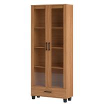 Estante Livreiro Alta 100% MDF Estilo Industrial 2 Portas C58 Freijó - Pradel Estante Livreiro Alta 100% MDF Estilo Industrial 2 Portas C58 Freijó - Pradel