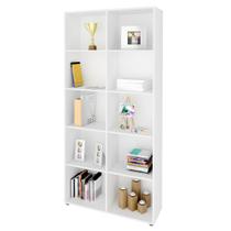 Estante Livreiro Clean 90cm com 8 Prateleiras Branco - Artany