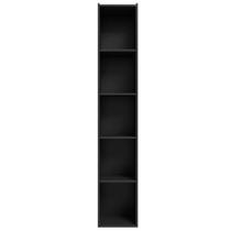 Estante Livreiro com Prateleiras Janaína Preto - AJL Móveis Estante Livreiro com Prateleiras Janaína Preto - AJL Móveis