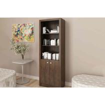 Estante Livreiro de Escritório ME4110 c/ 2 Portas e 3 Prateleiras Rústico - Tecno Mobili Estante Livreiro de Escritório ME4110 c/ 2 Portas e 3 Prateleiras Rústico - Tecno Mobili