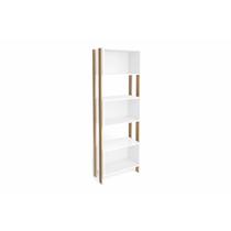Estante Livreiro de Escritório RT3093 c/ 3 Nichos Rustico/Branco - Movelbento Estante Livreiro de Escritório RT3093 c/ 3 Nichos Rustico/Branco - Movelbento