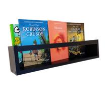 Estante Livreiro Infantil Prateleira Para Brinquedos Bonecos Pelúcia Mdf Preto 55cm Estante Livreiro Infantil Prateleira Para Brinquedos Bonecos Pelúcia Mdf Preto 55cm