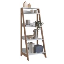 Estante Livreiro Multifuncional 4 Prateleiras Branco/Montana B81 Emovell