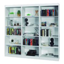 Estante Livreiro Multiuso 12 prateleiras 1,71m Office Branco J&A - J & A