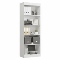 Estante Livreiro Multiuso 4 prateleiras 1,71m Office Branco J&A