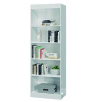 Estante Livreiro Multiuso 4 prateleiras 1,71m Office Branco J&A