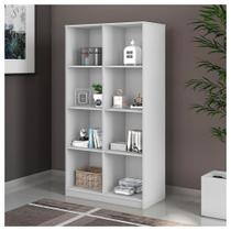 Estante Livreiro Multiuso 8 Nichos Branco Side Caemmun Estante Livreiro Multiuso 8 Nichos Branco Side Caemmun