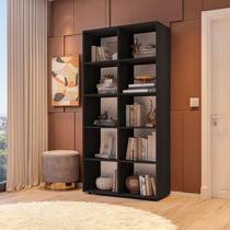 Estante Livreiro Multiuso com 10 Nichos Belle Preto