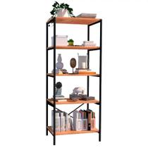 Estante Livreiro Multiuso Estilo Industrial 150cm 5 Prateleiras Trento Demolição - Artefamol