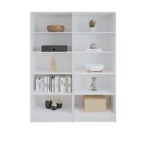 Estante Livreiro Multiuso Mirage 8 Prateleiras 1,77m Branco Viero Estante Livreiro Multiuso Mirage 8 Prateleiras 1,77m Branco Viero