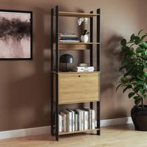 Estante Livreiro Multiuso Organizador com 4 Prateleiras e 1 Porta BRV Móveis