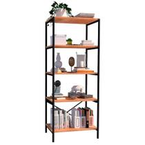 Estante Livreiro Multiuso Trento Estilo Industrial 150Cm Com 5 Prateleiras Demolição Preto - Abmaza Estante Livreiro Multiuso Trento Estilo Industrial 150Cm Com 5 Prateleiras Demolição Preto - Abmaza