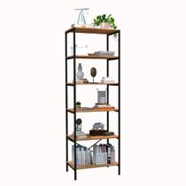 Estante Livreiro Multiuso Trento Estilo Industrial 180Cm Com 6 Prateleiras Demolição - Abmaza Estante Livreiro Multiuso Trento Estilo Industrial 180Cm Com 6 Prateleiras Demolição - Abmaza