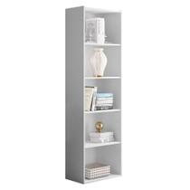 Estante Livreiro Organizador Multiuso Luiza 5 Nichos Branco - Abmaza