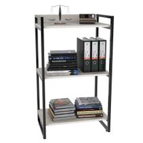 Estante Livreiro Prisma Estilo Industrial 60cm 3 Prateleiras Snow - Mpozenato