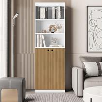 Estante Livreiro quarto escritório sala Com 5 Prateleiras e 2 Portas Gold Luxo ENVIA SOMENTE 01 UN