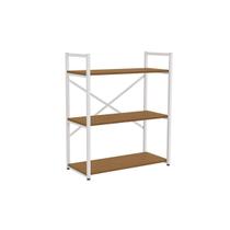 Estante Livreiro Solteiro Industrial Baixa LI007 c/ 3 Prateleiras 72x85cm Canela/Branco - Kappesberg Estante Livreiro Solteiro Industrial Baixa LI007 c/ 3 Prateleiras 72x85cm Canela/Branco - Kappesberg