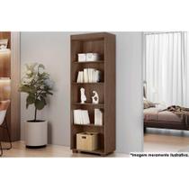 Estante Livreiro Solteiro Milão c/ 4 Prateleiras Cacau - Conquista Estante Livreiro Solteiro Milão c/ 4 Prateleiras Cacau - Conquista