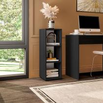 Estante Livreiro Tica com 3 Nichos - Preto