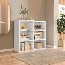 Estante Livreiro Zurich com 6 Nichos - Branco Estante Livreiro Zurich com 6 Nichos - Branco