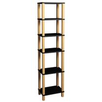 Estante Madeira 6 Prateleiras Pretas Evolukit 38X26X160
