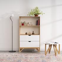 Estante Madeira Maciça 1 Prateleiras 2 Gavetas Nina Yescasa