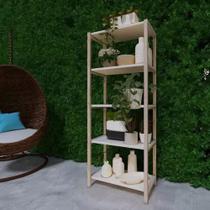 Estante Madeira Natural Estante Parede Design Vertical