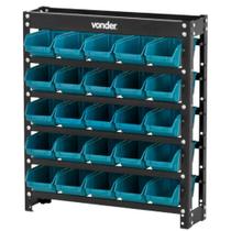 Estante Metálica C/Gavetas Modelo Prático 25/3 Azul Vonder