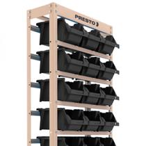 Estante metálica com 27 gavetas n 5 preta - 43009