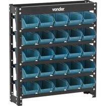 Estante Metálica, com Gaveteiros Modelo Prático Azul, 25/3 Vonder