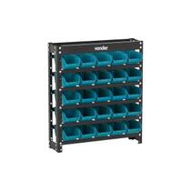Estante Metálica Porta Parafusos com Gavetas BIN Modelo Prático 25/3 Azul Vonder