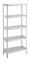 Estante Milão 68 Cm Plástica Branca 5 Prateleiras resistente Estante Milão 68 Cm Plástica Branca 5 Prateleiras resistente