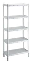 Estante Milão 68 Cm Plástica Branca 5 Prateleiras resistente Estante Milão 68 Cm Plástica Branca 5 Prateleiras resistente