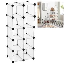 Estante modular 10 modulos sapateira guarda roupa organizador brinquedos multiuso lavanderia quarto