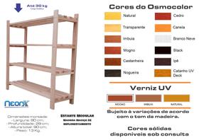 Estante Modular 4 Prateleiras Madeira 90x90x29 cm Pintada NeonX