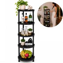 Estante Modular 5 Andares Prateleira Organizador Redondo Fruteira Chao Multiuso Cozinha Sala Escritorio Lavanderia Plast Estante Modular 5 Andares Prateleira Organizador Redondo Fruteira Chao Multiuso Cozinha Sala Escritorio Lavanderia Plast