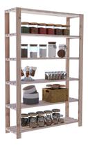 Estante Modular 6 Prateleiras Madeira Pinus P/ Cozinha