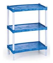 Estante Modular Azul 3 Prateleira - Agraplast