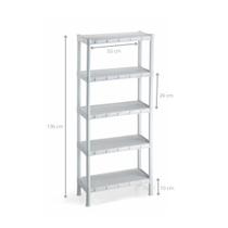 Estante modular com 05 prateleiras branca 873