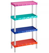 Estante modular com 4 prateleiras e pezinhos - colorida - 855 Estante modular com 4 prateleiras e pezinhos - colorida - 855