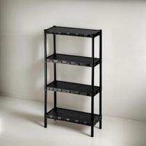Estante modular com 4 prateleiras preta 851 Estante modular com 4 prateleiras preta 851