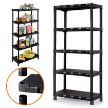 Estante Modular Com 5 Prateleira Plástica Organizador Para Casa Escritório Lavanderia Cozinha Estante Modular Com 5 Prateleira Plástica Organizador Para Casa Escritório Lavanderia Cozinha
