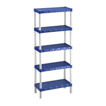 Estante modular com 5 prateleiras azul 849 Estante modular com 5 prateleiras azul 849
